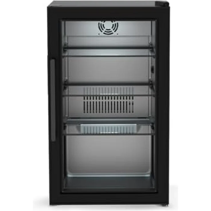 cozze® Elements Getränkekühlschrank 63 L – Kompressor-Kühlung 3–10 °C, Glastür, LED-Innenlicht, 3 verstellbare Glasablagen, IP44 Stecker für Outdoor-Küche