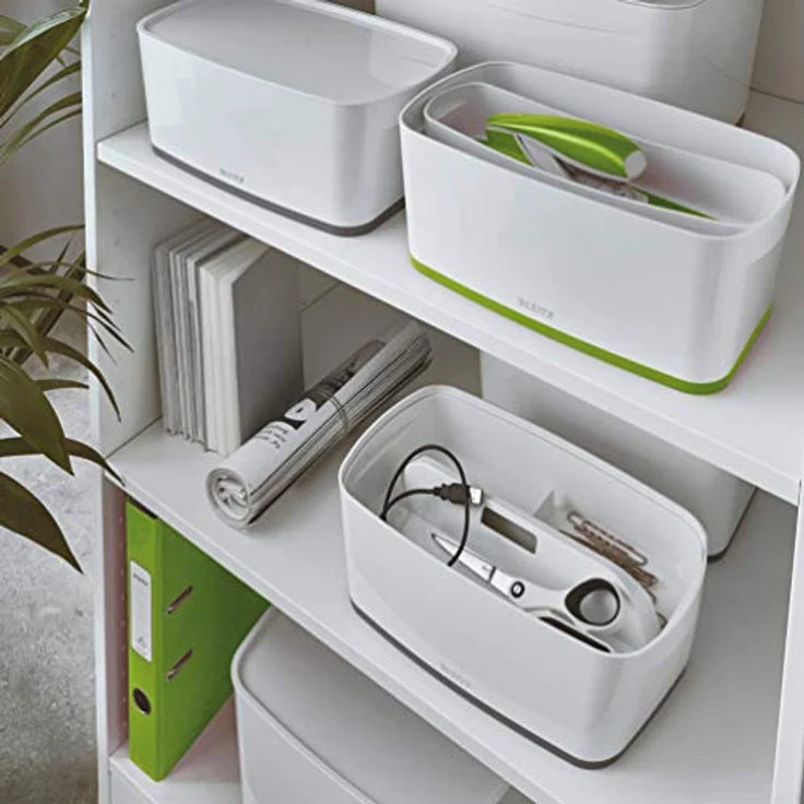 Leitz MyBox Klein mit Deckel Wow, Weiß/Grün, S – Bild 2
