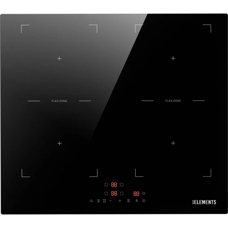 KB Elements Induktions-Kochfeld, 4 Zonen, 2 Flexzonen, Warmhaltefunktion, 7200 Watt, Touch-Bedienung, Sicherheitsfunktionen