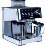 SFD EUROPE TORNADO TCM-5431-GS Halbautomatische Espressomaschine, 2,3 l Wassertank, Integriertes Mahlwerk, Schwarz