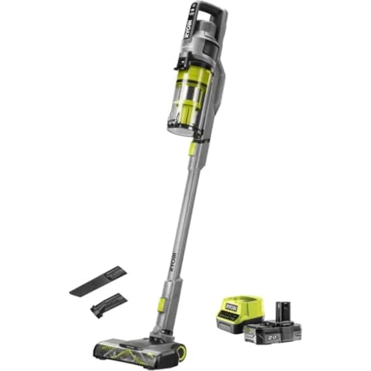 RYOBI 18 V ONE+ Akku-Staubsauger RSVS18-1C20G, 30 AW Saugleistung, Dual-Zyklonen, HEPA-Filter, inkl. 2,0 Ah Akku und Ladegerät – Bild 1
