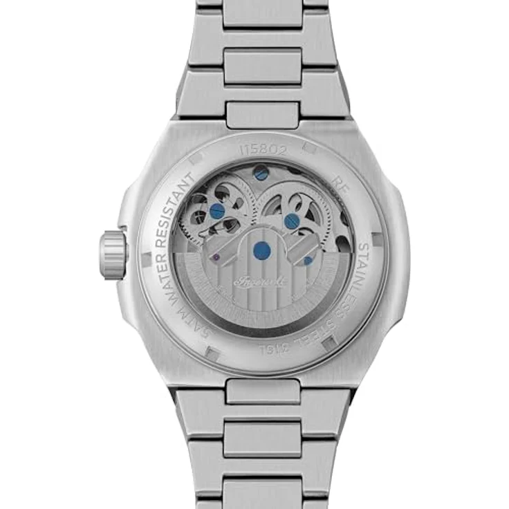 Ingersoll The Spirit Herrenuhr 46.7 mm Automatikuhr mit silberfarbenem Ziffernblatt und Edelstahlarmband – Bild 5
