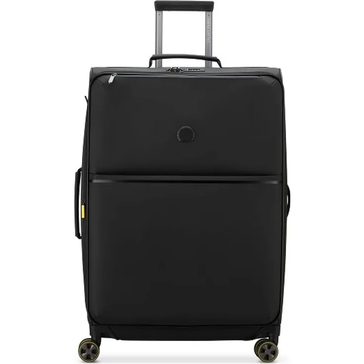 Delsey Paris Turenne Soft 4-Rollen Trolley 77 cm, schwarz, mit Dehnfalte aus 100% Polyurethan