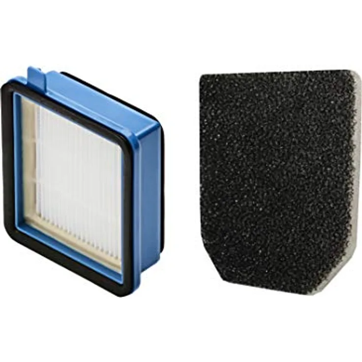 AEG ASKW1 Filterset (Doppelpack, 1 Vormotorfilter, 1 Hygienefilter, Staubsauger Filter, waschbar, regelmäßiger Filtertausch, verbesserte Saugleistung, passgenau, für QX6, QX7, QX8-2, blau/grau)