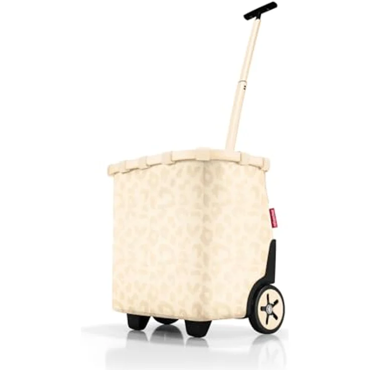 reisenthel carrycruiser Leo Vanilla, Tragbarer Einkaufstrolley mit stabilem Aluminiumrahmen, 40 l Volumen, wasserabweisend, Schultergurt und herausnehmbarer Netz-Innentasche – Bild 1