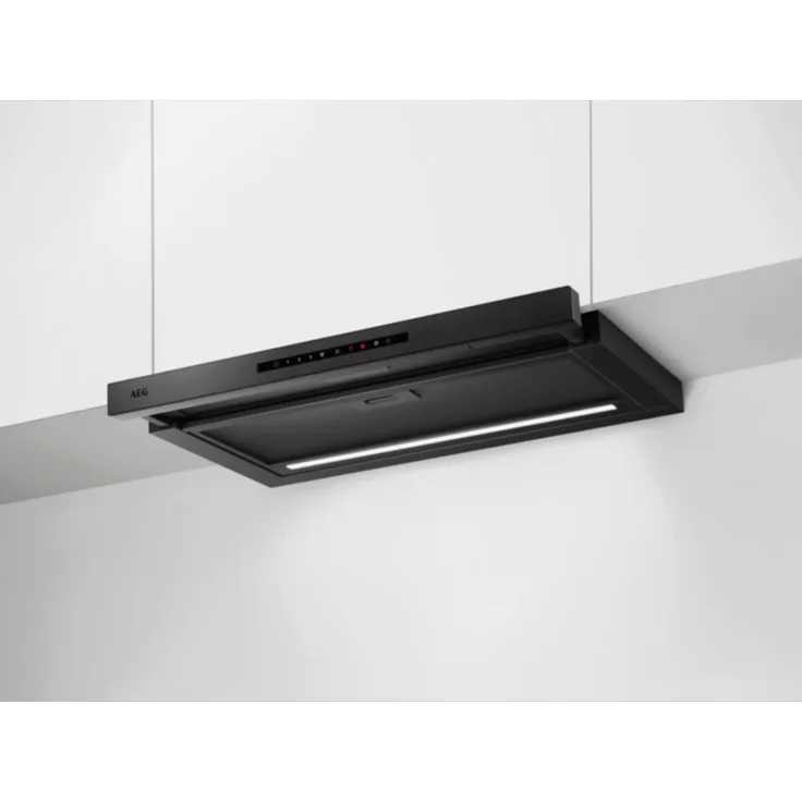 AEG TP66D61HZ Dunstabzugshaube, 400 m³/h, Abluft/Umluft, mattschwarz, Hob2Hood®, 59 dB, spülmaschinenfester Fettfilter