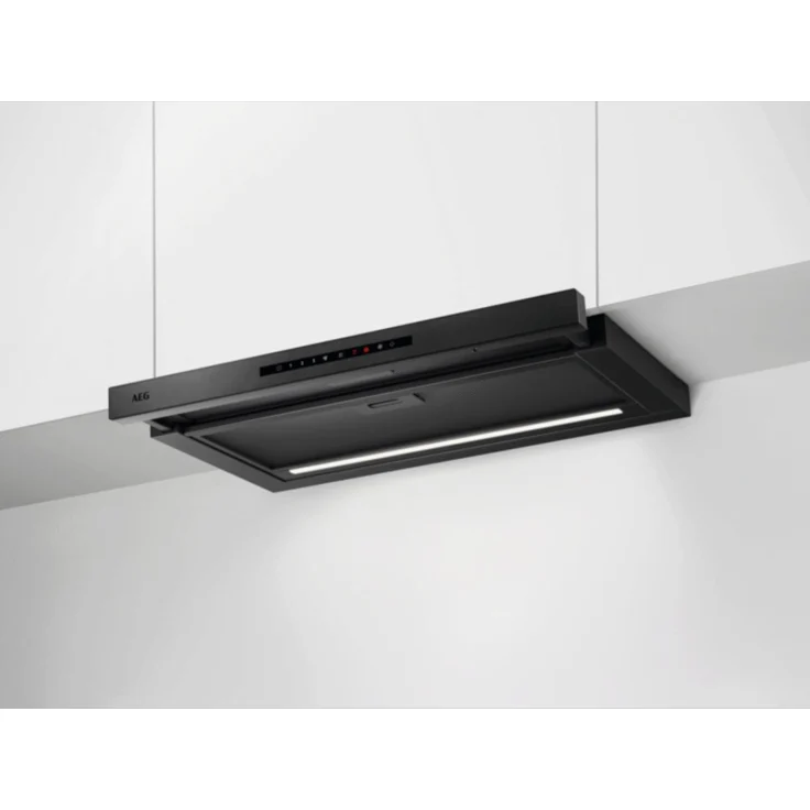 AEG TP66D61HZ Dunstabzugshaube, 400 m³/h, Abluft/Umluft, mattschwarz, Hob2Hood®, 59 dB, spülmaschinenfester Fettfilter