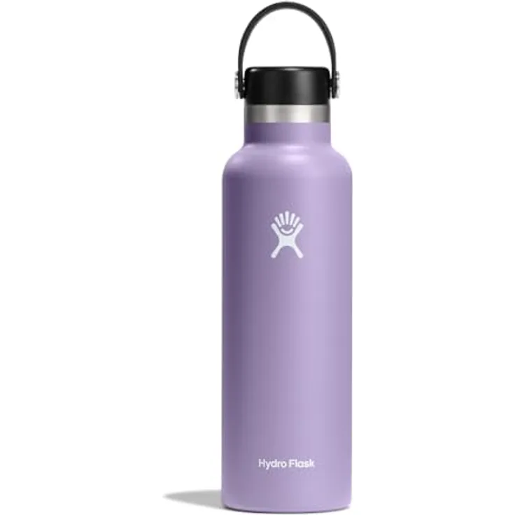 Hydro Flask Wasserflasche 621 ml (21 oz) Vakuumisoliert mit Trinkhalm-Verschluss BPA-frei Moonshadow