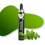SodaTASTE Minze - CO2-Kaufzylinder (Reservezylinder), zuckerfrei für bis zu 60l gesprudeltes Wasser mit Geschmack