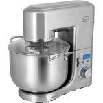 RGV 110290 Pastaprof PL10S Knetmaschine, 10 l, Doppelhaken, 1500 Watt, 6 Geschwindigkeitsstufen, Aluminium, silber metallic