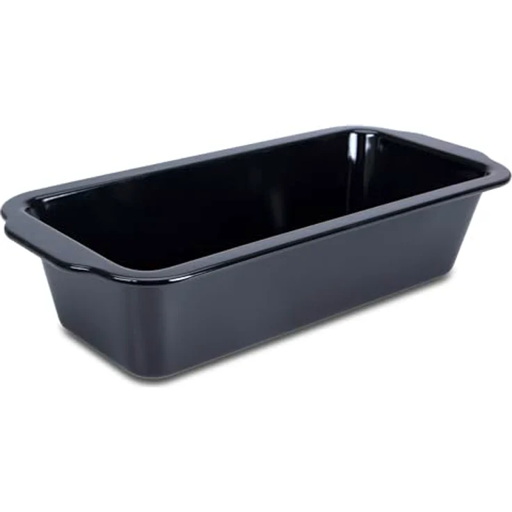 Städter Brotbackform w.l.b 30x13cm, Emaillierte Backform, Schwarz, Kratz- und schnittfest, Temperaturbeständig bis 300°C, PFAS-frei – Bild 1