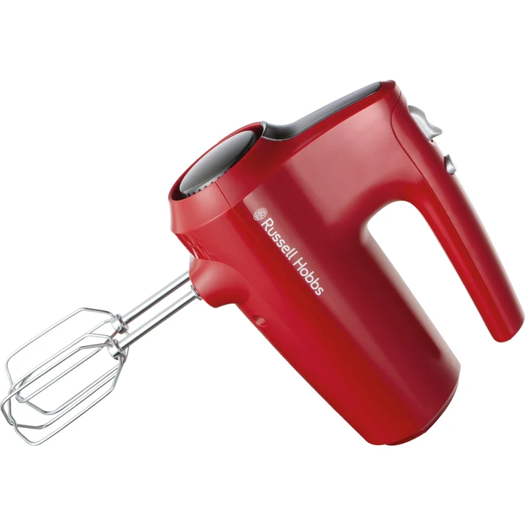 RUSSELL HOBBS Handmixer Desire 27150-56, 185 W, rot mit spülmaschinenfesten Aufsätzen: Knethaken & Quirle – Bild 1