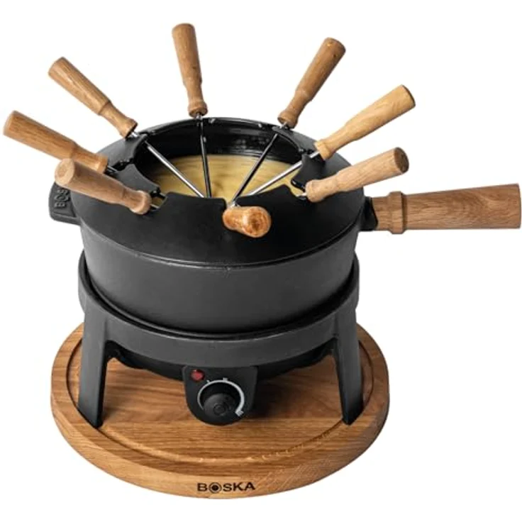BOSKA HOLLAND Elektro-Fondue Pro, 2.2 Liter Fondue-Set mit elektrischem Wärmeregler, geeignet für Schoko-, Käse- und Fleischfondue, schwarz – Bild 1