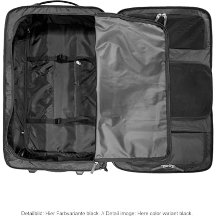 Tatonka Travel Roller 90, Koffer mit 90 l Volumen, grün, zwei Rollen, kompressionsriemen, innovativer Raumteiler, Tragegriff – Bild 3