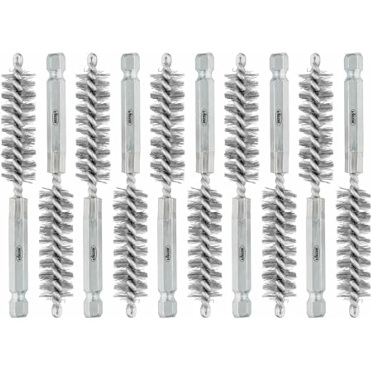 VIGOR Stahlbürsten-Satz V4646S-13, 10 Stück, ø 13 mm, Staubsauger-Zubehör – Bild 2
