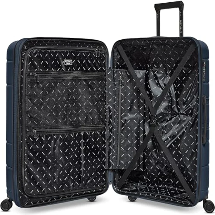 REDOLZ Hartschalen Check-in Koffer | Großer XL Trolley 51 x 32 x 76 cm mit Dehnfalte aus Polypropylen | 4 Doppelrollen & TSA (Essentials 11) – Bild 3