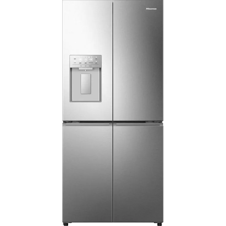 Hisense RQ5P470SYID, French Door Kühl-Gefrier-Kombination mit No Frost, 304 l Kühlvolumen, Inox-Look