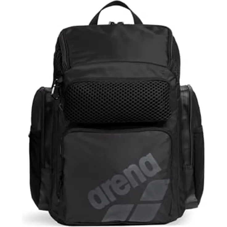 Arena ONE GO BACKPACK 45L, Sportrucksack mit Laptopfach und wasserabweisendem Material, schwarz