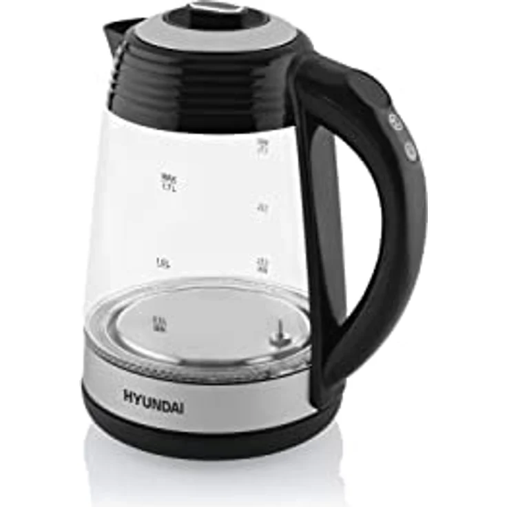 HYUNDAI VK 780 Glas Wasserkocher mit 7 Temperatureinstellungen I 40-100°C I LED Beleuchtung I Warmhaltefunktion I 1.7 Liter I 2200 Watt – Bild 5