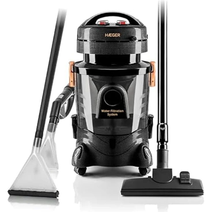 Haeger Multifunktions-Staubsauger, Nass- und Trockensauger mit Wasserfilter, 1200 W, für Teppiche, Polster und Autos, effektive Fleckenreinigung – Bild 1