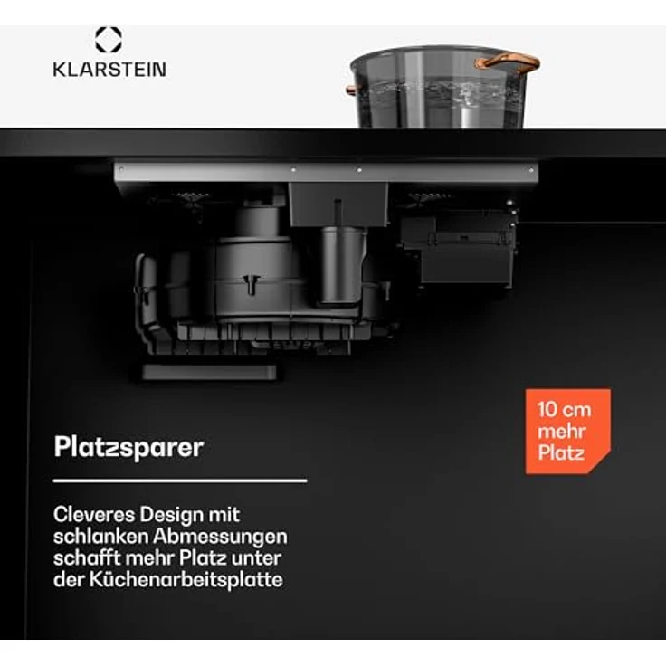 Klarstein AirJet Hybrid DSM_Airjt.Hybri_60BK, Induktionskochfeld mit integrierter Dunstabzugshaube, 4 Zonen, Touch-Bedienfeld, 12 kW, schwarz – Bild 6