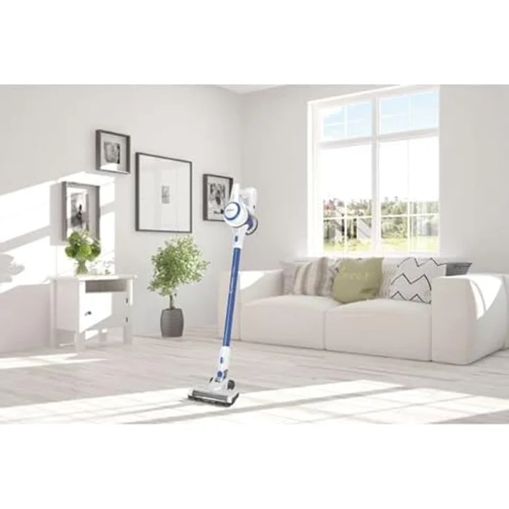 Hoover CVIVA10 011/ Zyklonische Technologie/Wiederaufladbare Besen/Weiß und Blau/Home – Bild 4