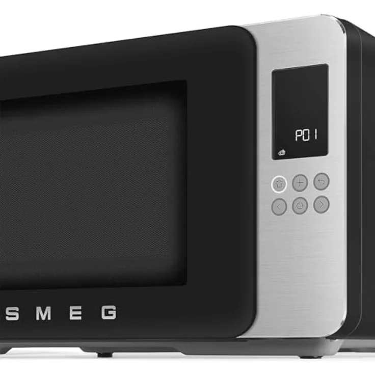 Smeg MOC01BLMEU Kombi-Mikrowelle mit Grill, 4 Garfunktionen, 18 Automatikprogramme, matte schwarze Oberfläche, Inverter-Technologie – Bild 4