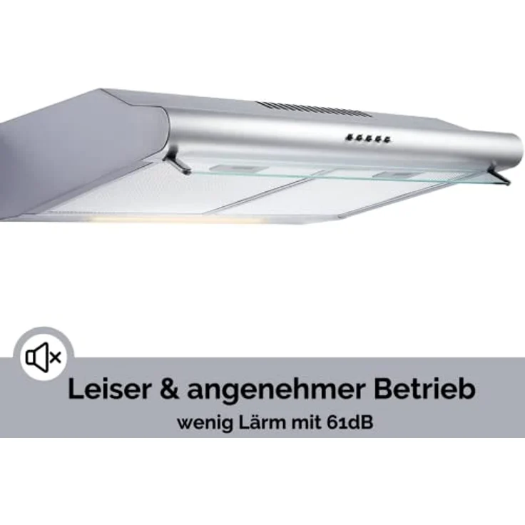 PKM UBH3001X, Motorhaube, Standard, Breite: 60 cm, Tiefe: 50 cm, Absaugung und Rückführung (mit zusätzlichem Rückführungsset), rostfreier Edelstahl – Bild 4