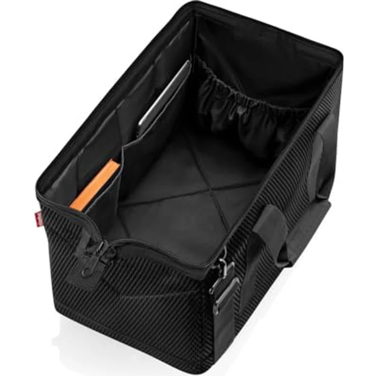 reisenthel allrounder L mesh black, Handtasche mit 30 Litern Volumen, schwarz, mit gepolsterten Tragegriffen und sechs Innenfächern – Bild 2