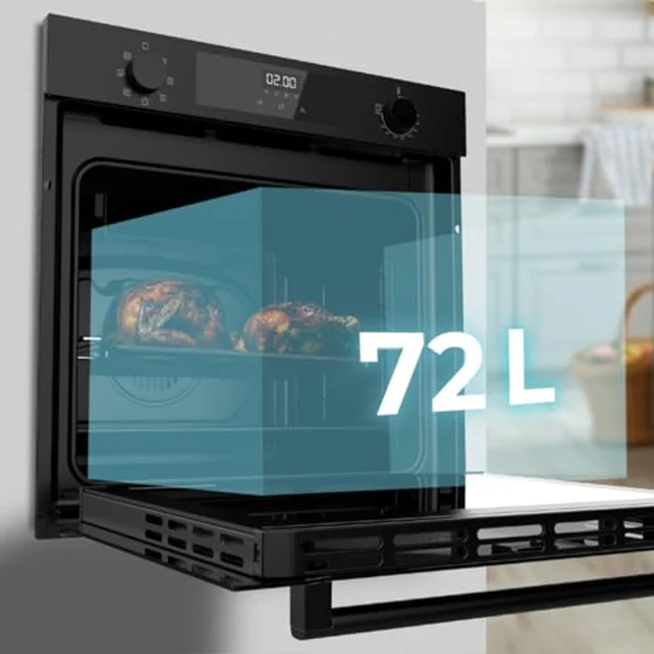 Cecotec Backofen Bolero Hexa M226000, 60 cm, schwarz, 2800 W, 72 l, 7 Funktionen, Grillmodus, Steam EasyClean, Energieklasse A – Bild 3