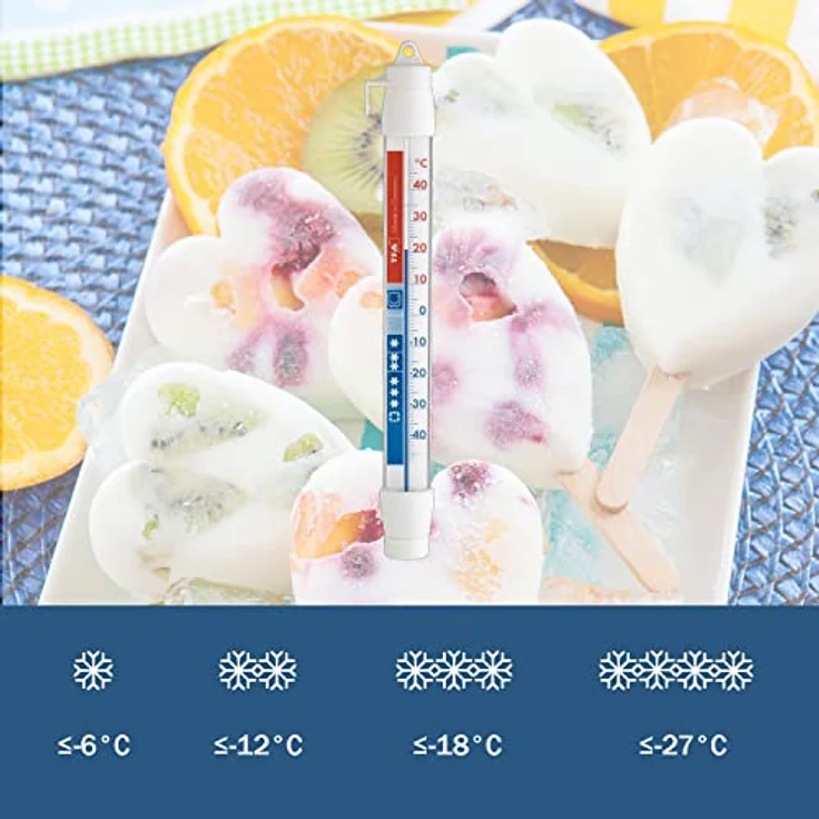 TFA Dostmann Kühlschrankthermometer, Analoges Thermometer für präzise Temperaturüberwachung, weiß – Bild 2