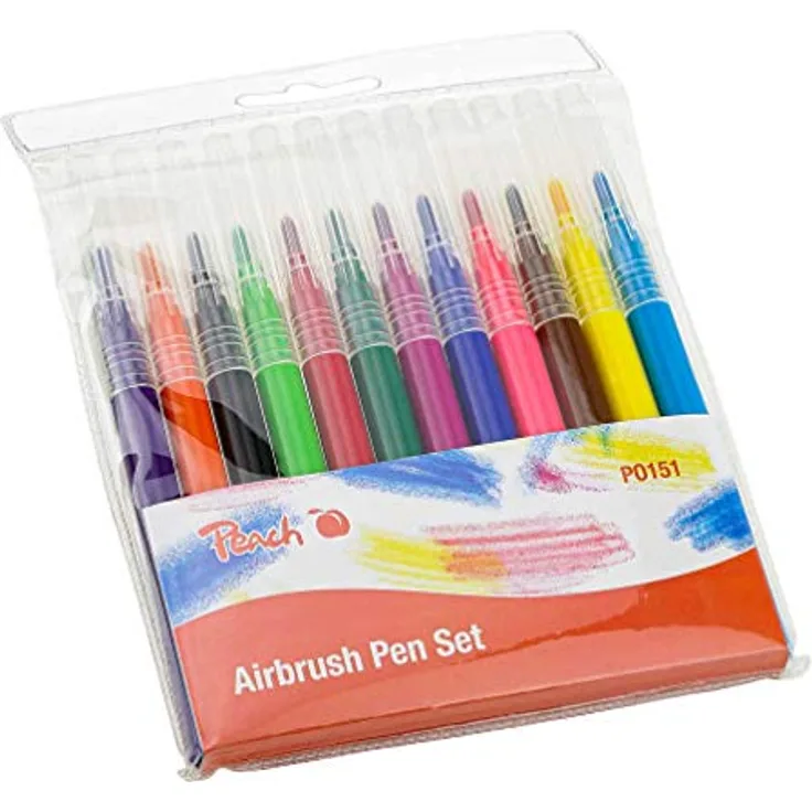 Peach Nachfüllset für elektrischen Airbrush Stift - 12 Farben - PO151