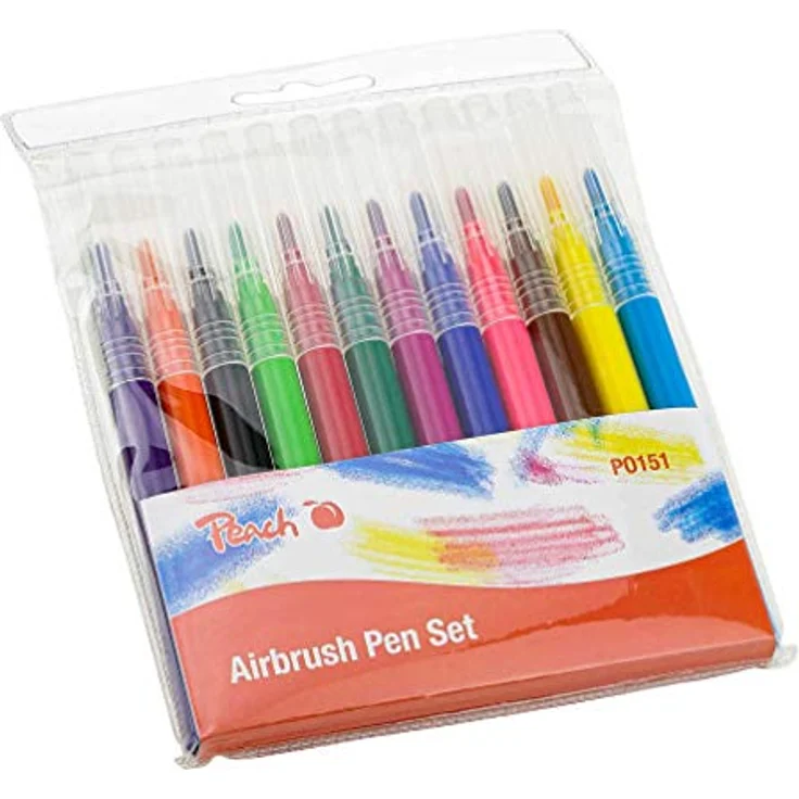 Peach Nachfüllset für elektrischen Airbrush Stift - 12 Farben - PO151 – Bild 1