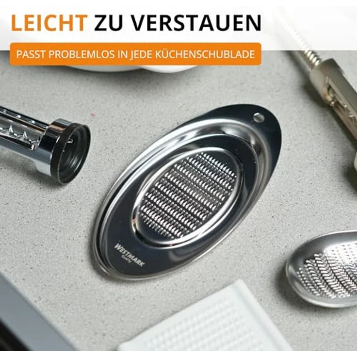 Westmark Ingwer--Gewürzreibe, Oval, Rostfreier Edelstahl, Silber, 11562260 – Bild 8