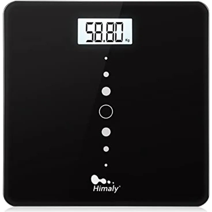 Digitale Personenwaage, Ultraschlanke Körperwaage mit 4 Hochpräzisions-Sensoren, Elektronische Waage mit großem LCD-Displa, Die Messgenauigkeit beträgt 0,05 kg, bis zu 200 kg