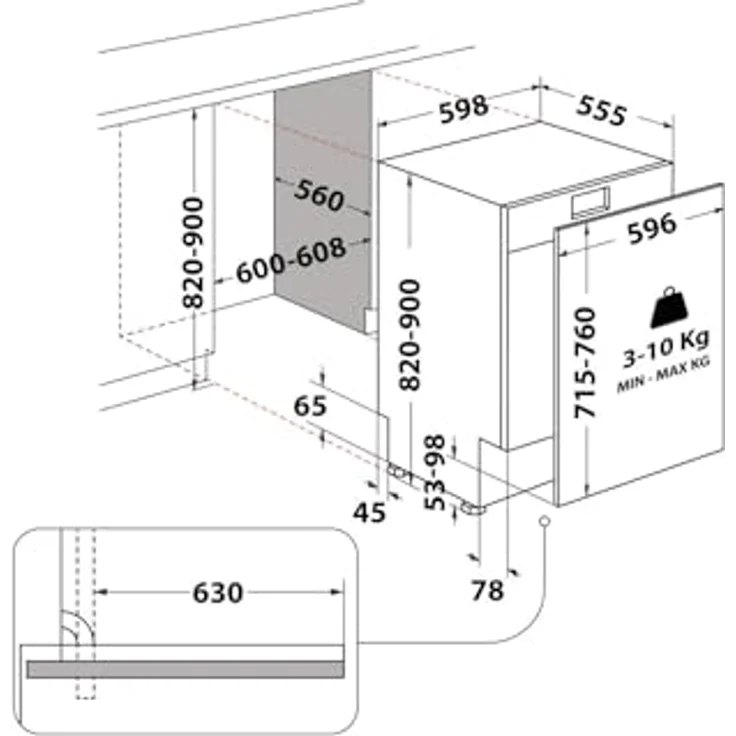 Bauknecht BK7IA115B2M6L0, Einbau-Geschirrspüler vollintegriert 60 cm, A-Energieeffizienz, 42 dB, MaxiSpace für 15 Maßgedecke, 10 Spülprogramme, PowerClean Pro – Bild 13