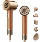 dreame Hair Miracle Haartrockner, 5 Aufsatzdüsen, Föhn mit 600 Millionen Anionen, 130.000 U/min, 57 °C - Schwarz