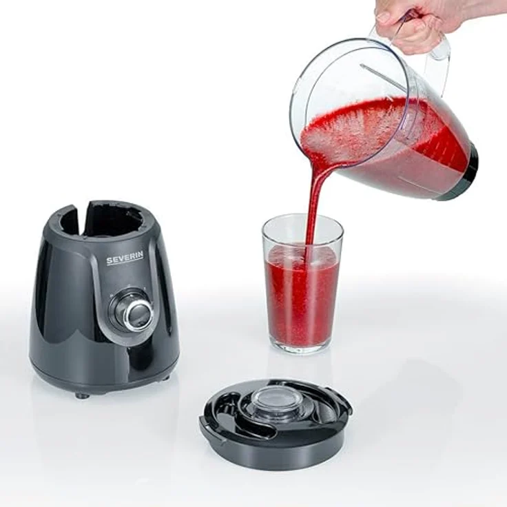 SEVERIN Standmixer mit abnehmbarem Mixbehälter, 1,5 L, ca. 600 W, SM 3707, Schwarz – Bild 5
