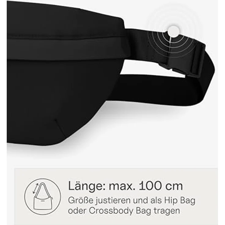 Kapten & Son Sveg Gürteltasche, 25 cm x 7 cm x 13 cm, 100% PET, schwarz – Bild 3