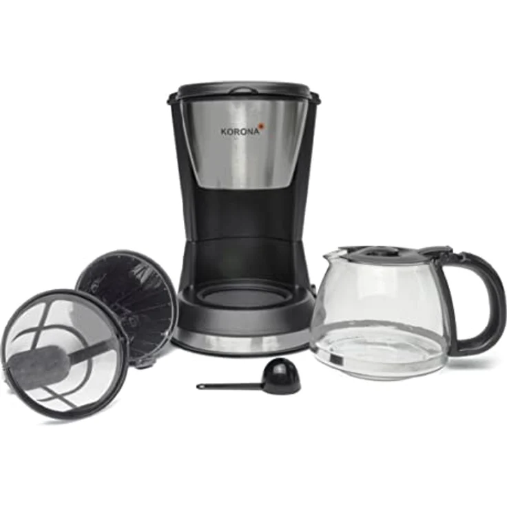 Korona 12304 Single-Kaffeemaschine | 0,7 Liter für 5 Tassen | Kompakte Bauweise, ideal für kleine Haushalte | Inklusive Permanentfilter | Schickes Edelstahlgehäuse – Bild 5