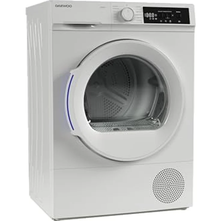 Daewoo TD-BR8GP0WE0-DE Wäschetrockner, 8kg, Energieeffizienzklasse E, 15 Trockenprogramme inkl. 20-Minuten-Schnelltrockenprogramm, Weiß – Bild 2