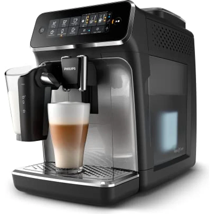 PHILIPS Series 3200 Kaffeevollautomat – WLAN-Konnektivität, LatteGo Milchsystem, 5 Kaffeespezialitäten, Mit App-Steuerung, Intuitives Touchdisplay, Silber – Bild 2