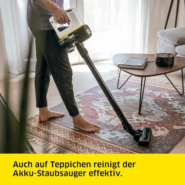 Kärcher Akku-Staubsauger VC 4 Cordless myHome, 2 Saugstufen, Laufzeit: bis zu 30 min., Gewicht: 2,3 kg, inkl. 21,6 V Akku, Ladegerät, Wandhalterung, Boden- und Fugendüse, 2-in-1-Staubbürste – Bild 3