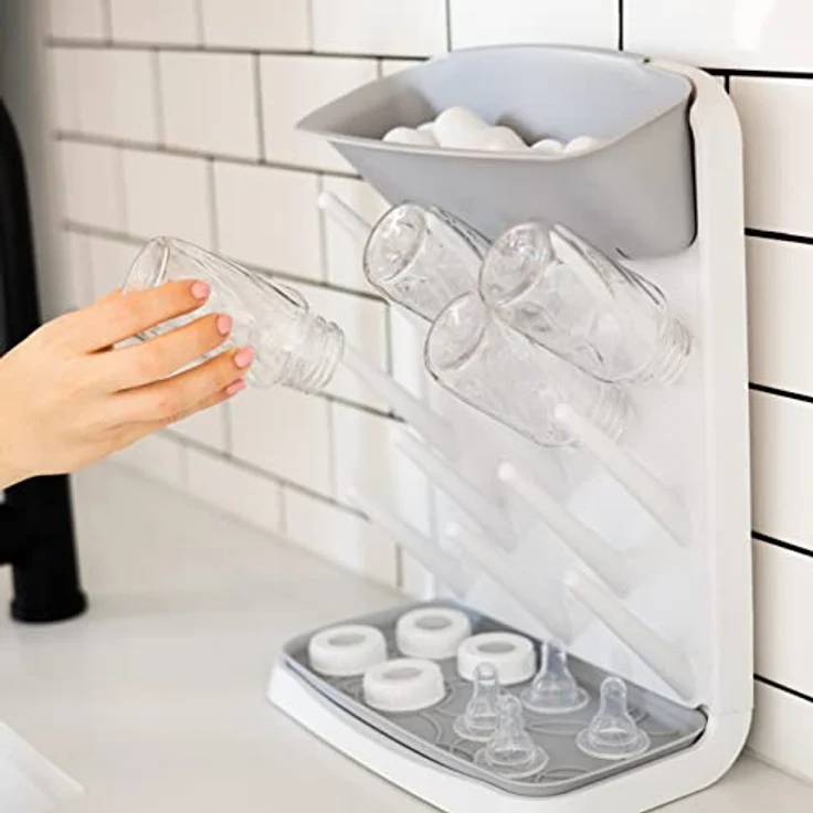 Ubbi Vertical Baby Bottle Drying Rack, Countertop Drying Rack Baby Accessory, Grey – Bild 5