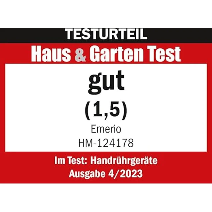Emerio Handmixer EMERIO HM-124178, 250 W, 6 Geschwindigkeiten, Weiß, mit Auswurftaste und Edelstahlknethaken – Bild 6