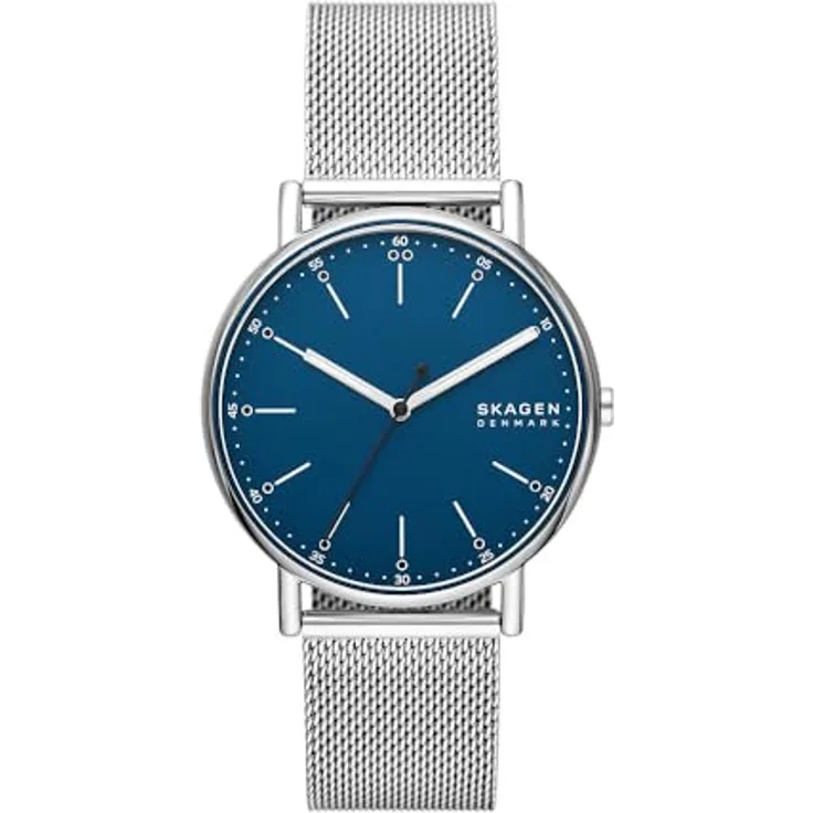 Skagen Herrenuhr Signatur Quarz/3 Zeigerwerk 40 mm Gehäusegröße mit Edelstahlarmband SKW6904