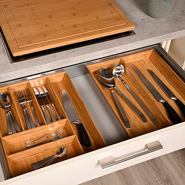 Kesper | Besteckkasten, Material: Bambus, Maße: 35 x 43 x 5 cm, Farbe: Braun | 58087 13 – Bild 2