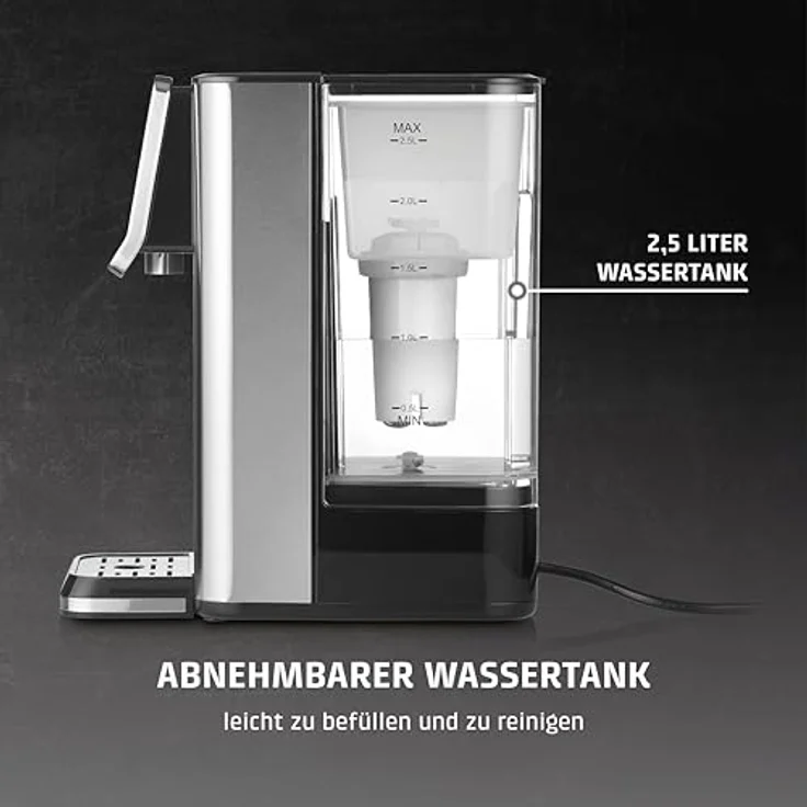 Caso HW630 Teemaschine, 2500 ml, Edelstahl/Schwarz, Temperaturregelung 40-100°C, versandkostenfrei – Bild 8