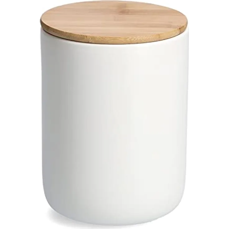 Vorratsdose Steingut Weiß mit Holzdeckel 1500 ml Zeller Present Vorratsdose Steingut Weiß mit Holzdeckel 1500 ml Zeller