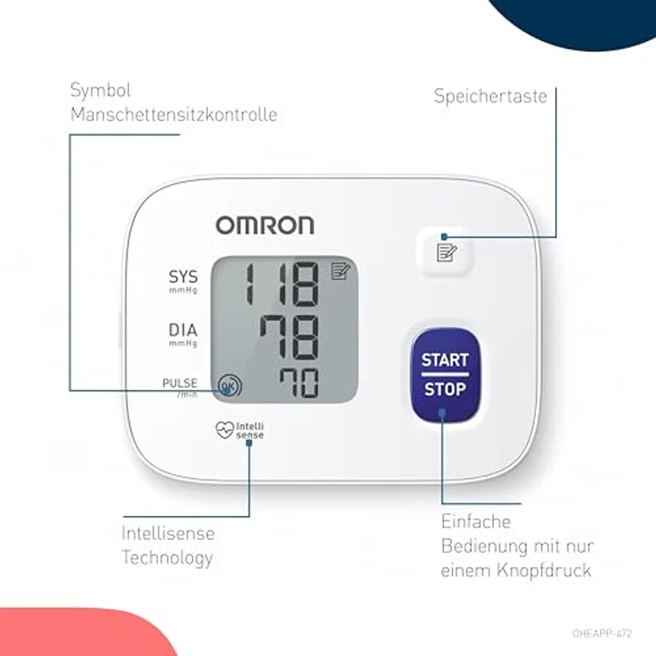 Omron RS1 Handgelenk-Blutdruckmessgerät für zu Hause und unterwegs – Bild 6